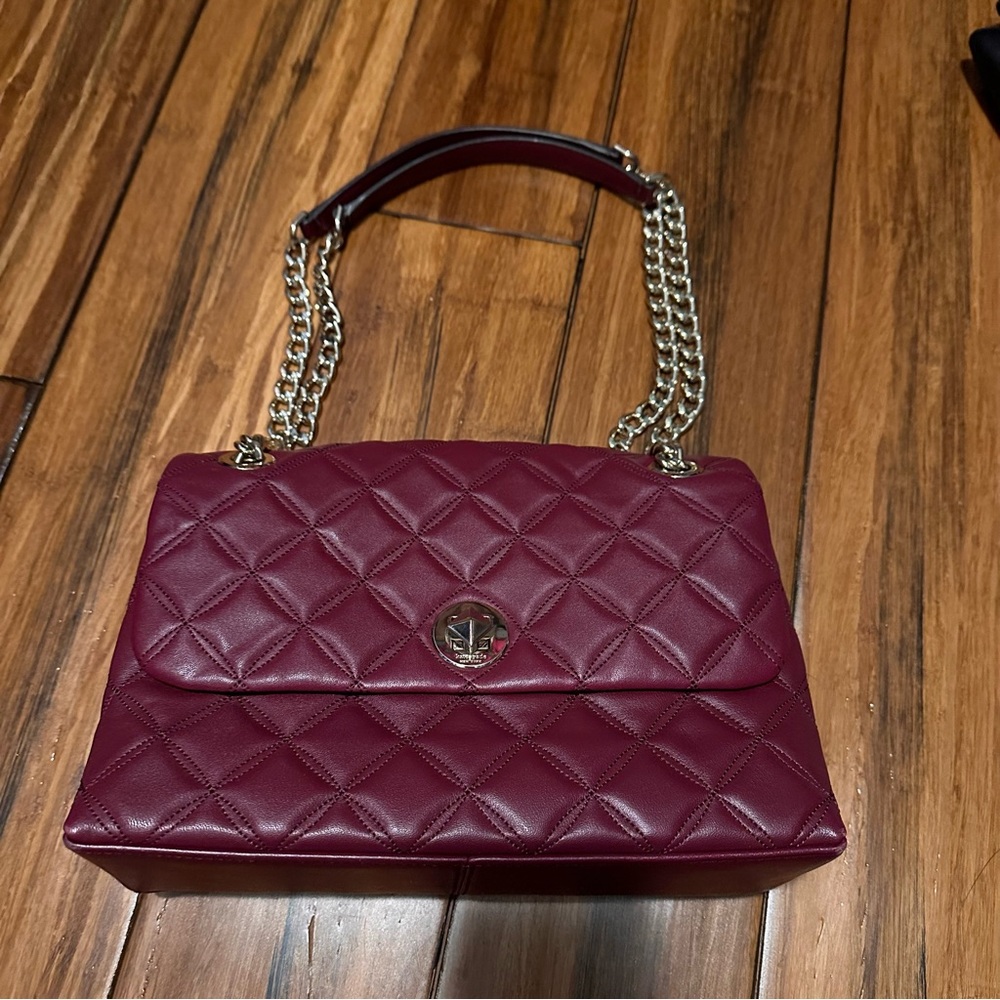 Kate Spade Burgundy Purse with Chains